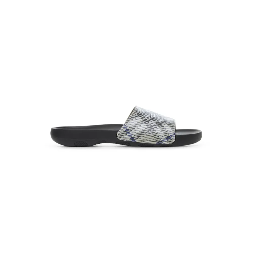 Heren Burberry Slippers^Slip-On Sandalen met Check Motief