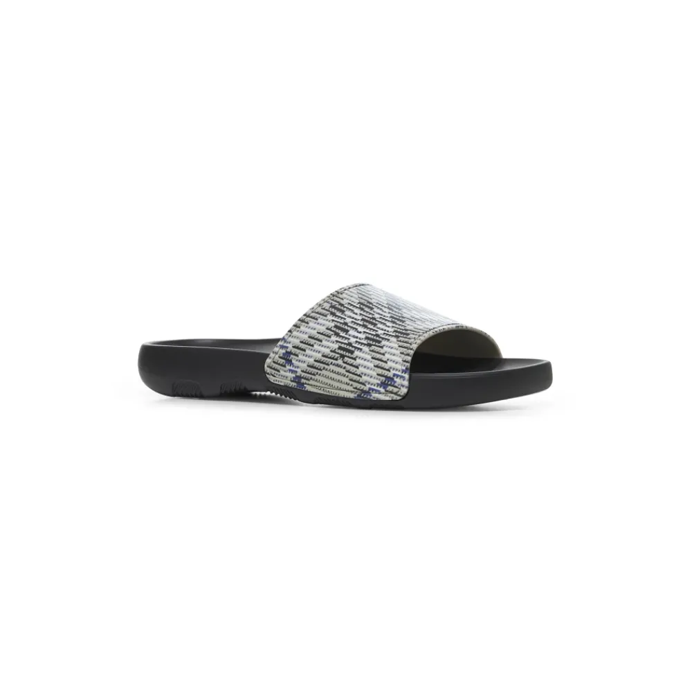 Heren Burberry Slippers^Slip-On Sandalen met Check Motief