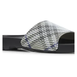 Heren Burberry Slippers^Slip-On Sandalen met Check Motief
