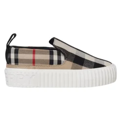 Burberry Sneakers^Slip-On Sneakers Beige Checks