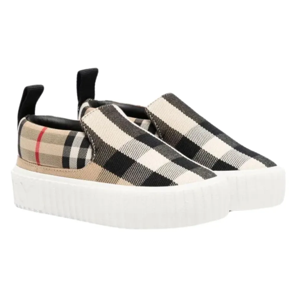 Burberry Sneakers^Slip-On Sneakers Beige Checks