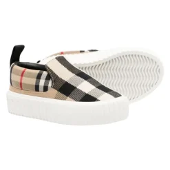 Burberry Sneakers^Slip-On Sneakers Beige Checks