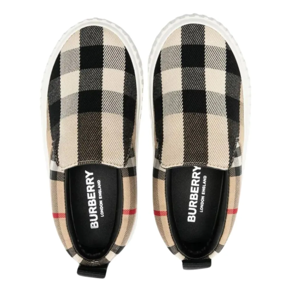 Burberry Sneakers^Slip-On Sneakers Beige Checks