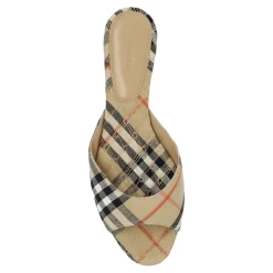 DAMES Burberry Slippers^Slippers met patroon