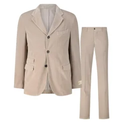 Heren Massimo Alba Kostuums^Sloop Katoenen Corduroy Kostuum