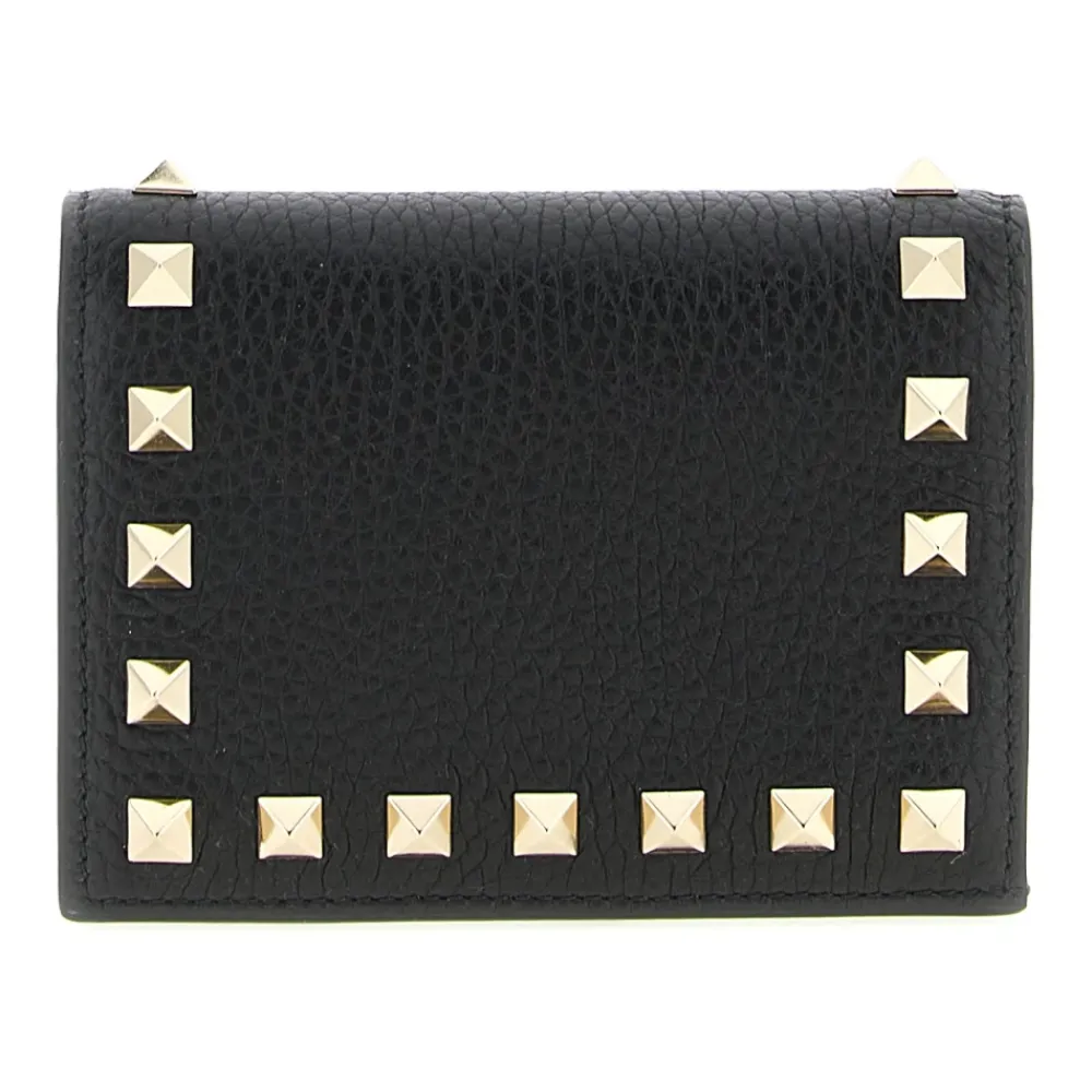 DAMES Valentino Garavani Portefeuilles^Small Rockstud Grainy Calfskin Wallet