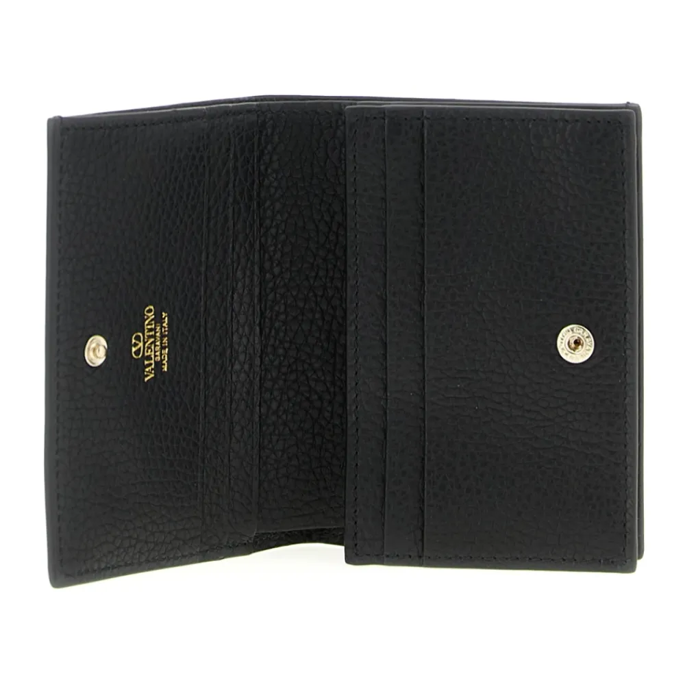 DAMES Valentino Garavani Portefeuilles^Small Rockstud Grainy Calfskin Wallet