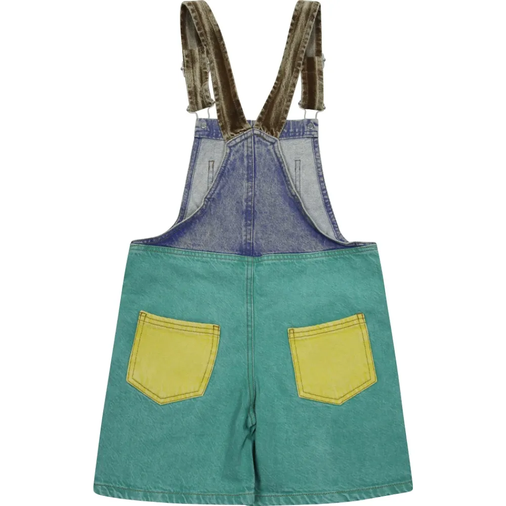 Bobo Choses Jumpsuits^Smiling Color Block Denim Dungaree