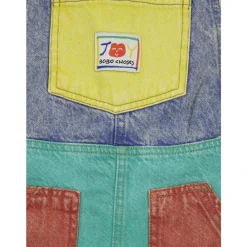 Bobo Choses Jumpsuits^Smiling Color Block Denim Dungaree