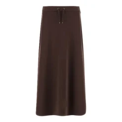 DAMES Herno Soepele Midi Rok met Metalen Details