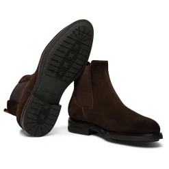 Heren Santoni Laarzen^Soft Suede Chelsea Boot