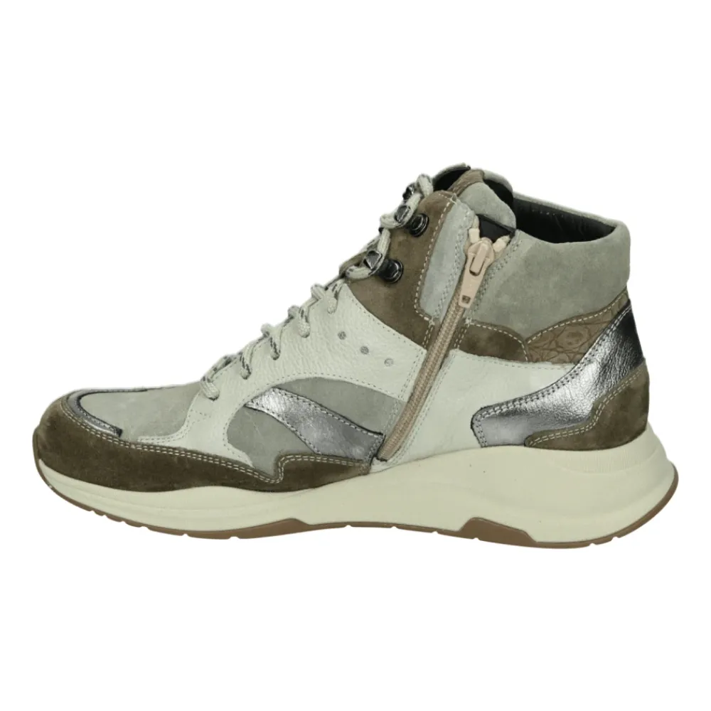 DAMES Durea Sportieve Beige Sneakers met Uitneembaar Voetbed