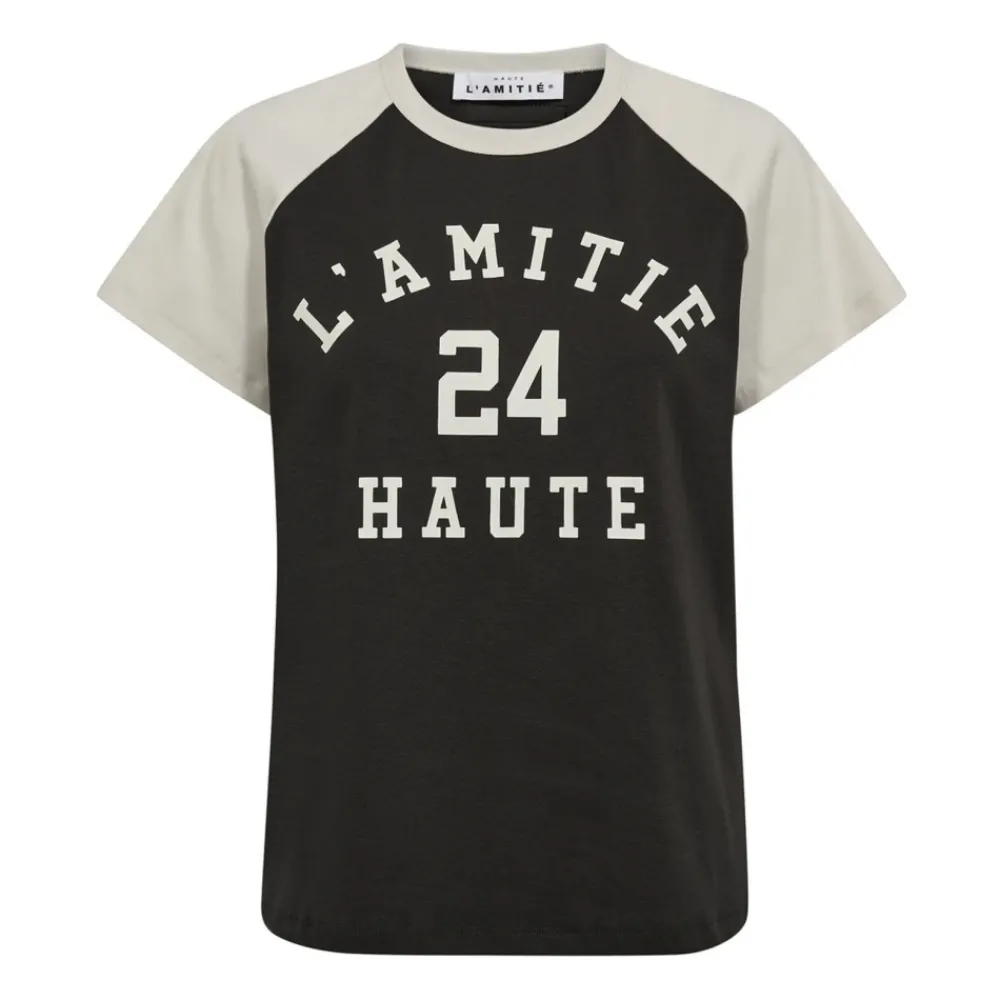 DAMES Haute L'Amitié Sportieve College Tee Top met Print