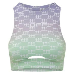 Off White Sport Bh'S & Ondergoed|Sportshirts^Sportieve Cut-Out Printed Tops