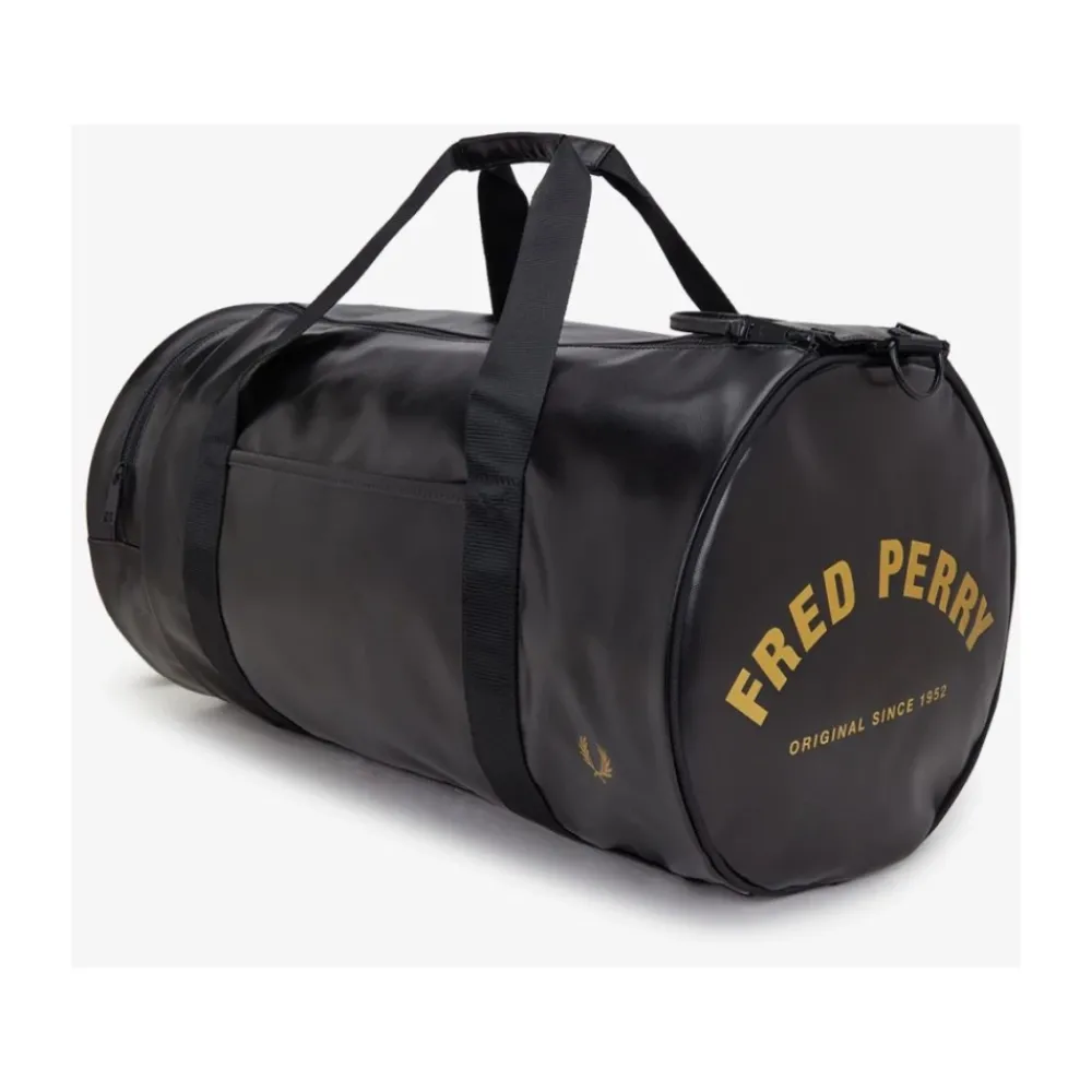 DAMES Fred Perry Weekendtassen^Sportieve Grote Barrel Tas in