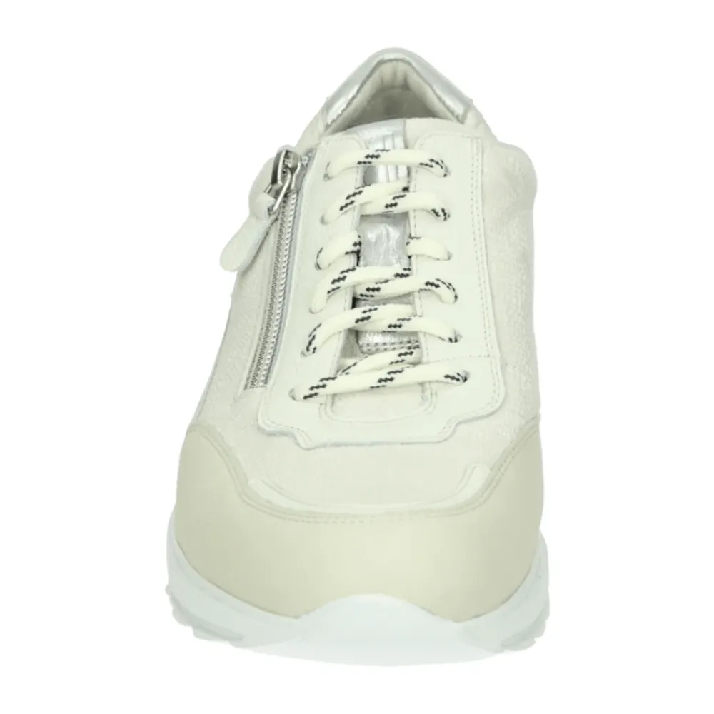 DAMES Durea Sneakers^Sportieve Lage Dames Sneakers Wit Patroon
