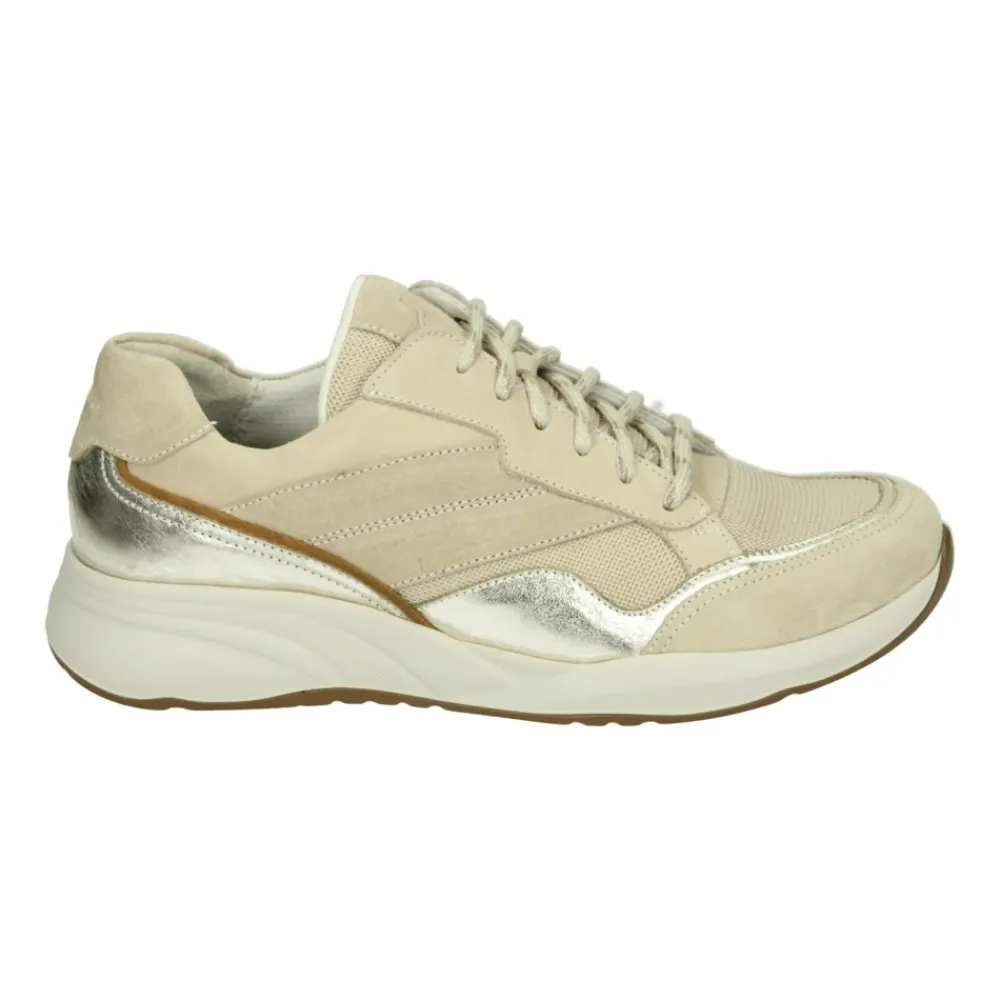 DAMES Durea Sportieve Lage Damesschoenen in Taupe