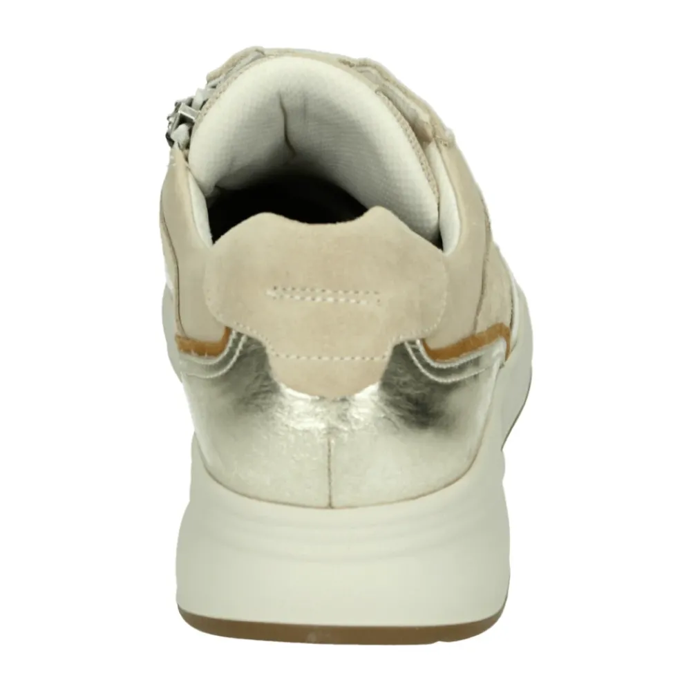 DAMES Durea Sportieve Lage Damesschoenen in Taupe