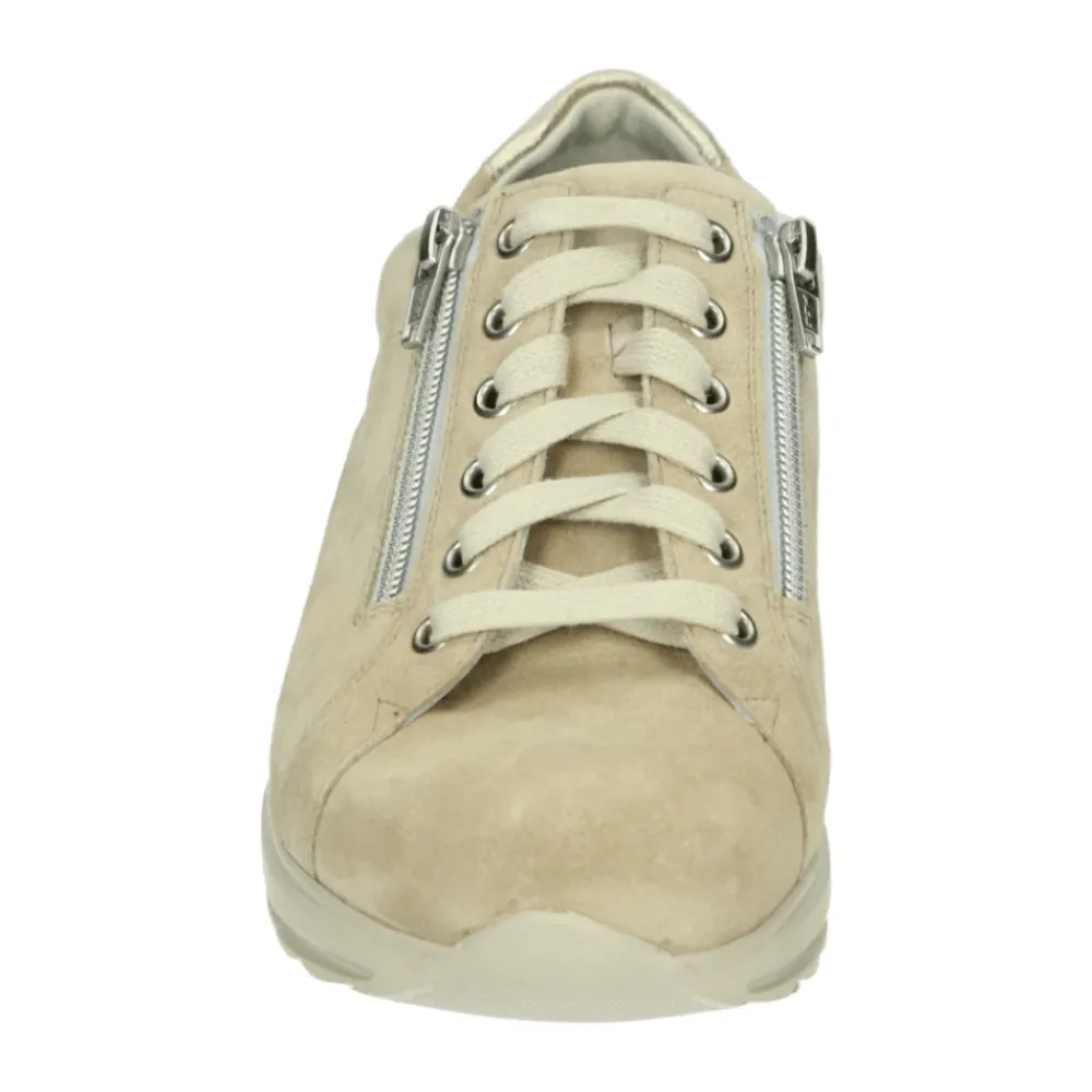 DAMES Durea Sportieve Lage Damesschoenen Taupe