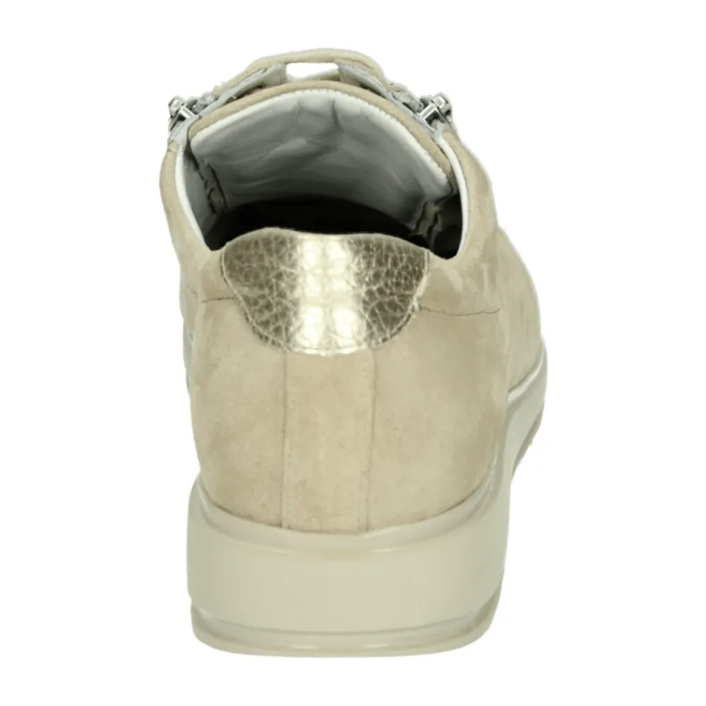 DAMES Durea Sportieve Lage Damesschoenen Taupe