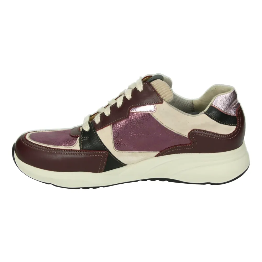 DAMES Durea Sneakers^Sportieve Lage e Leren Sneakers