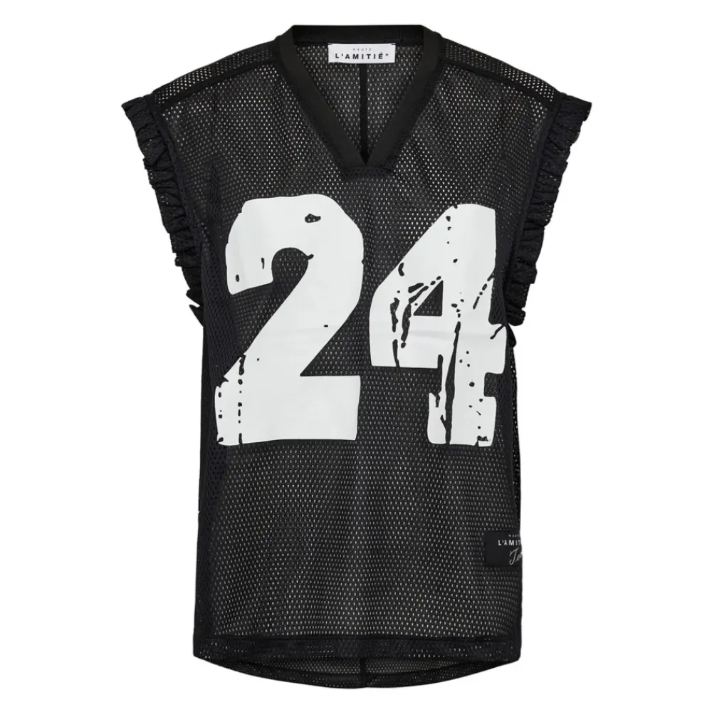 DAMES Haute L'Amitié Shirts^Sportieve e Frill V-24 Top Tee