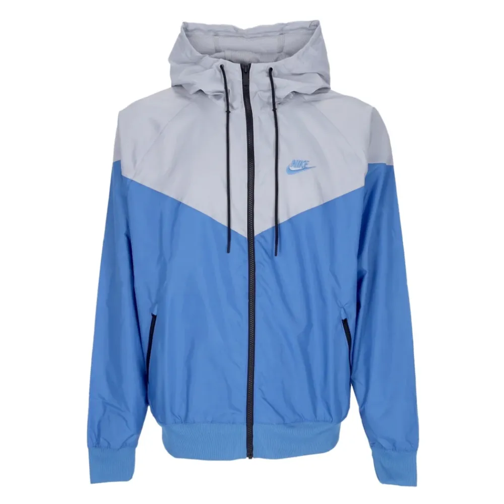 Nike Sportshirts^Sportswear Windrunner Hooded Jacket Blauw/Grijs