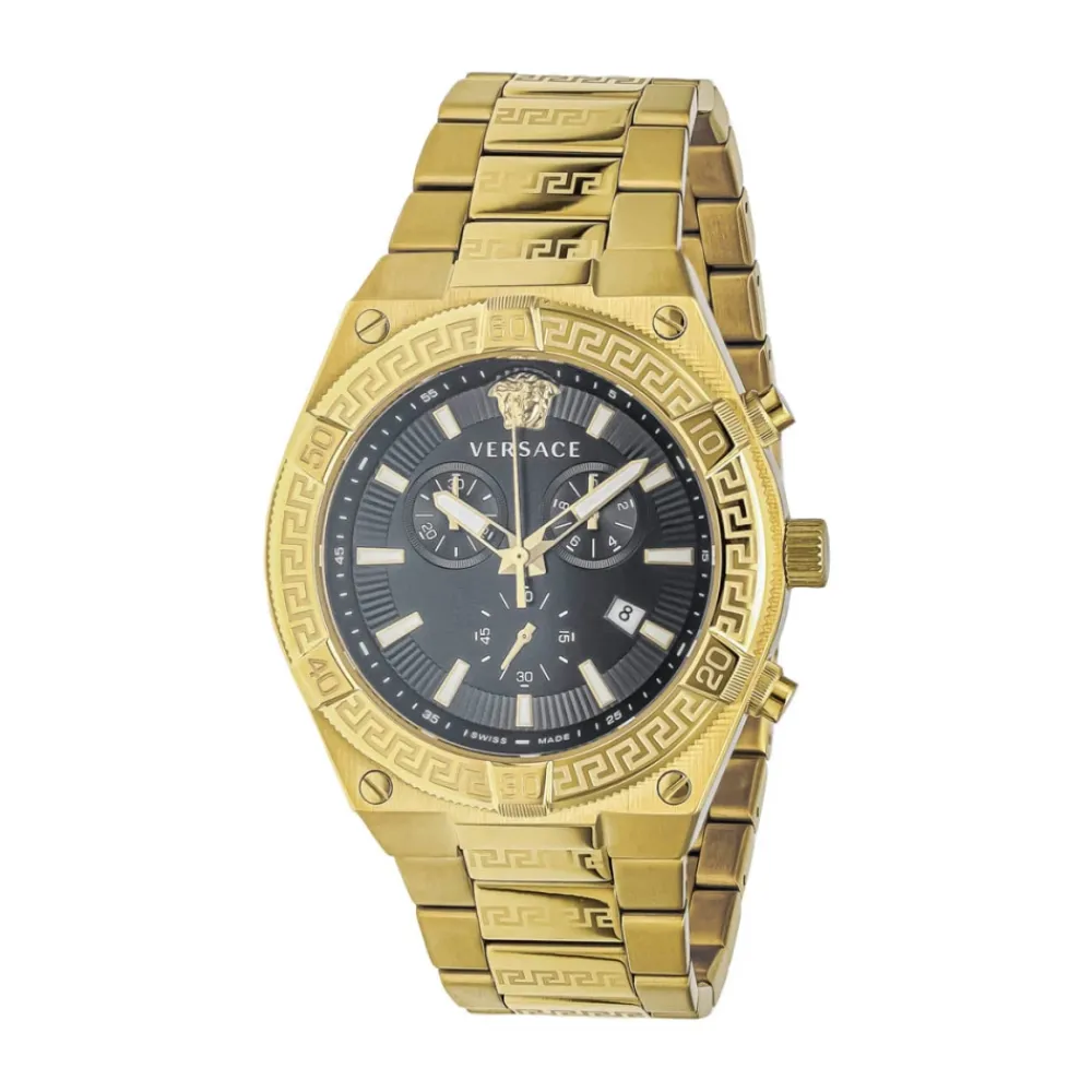 Heren Versace Sporty Greca Chronograaf Gouden Horloge