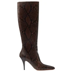 DAMES Stella McCartney Enkellaarsjes|Laarzen^Square-Toe Snake Knee-High Stiletto Laarzen
