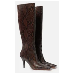 DAMES Stella McCartney Enkellaarsjes|Laarzen^Square-Toe Snake Knee-High Stiletto Laarzen