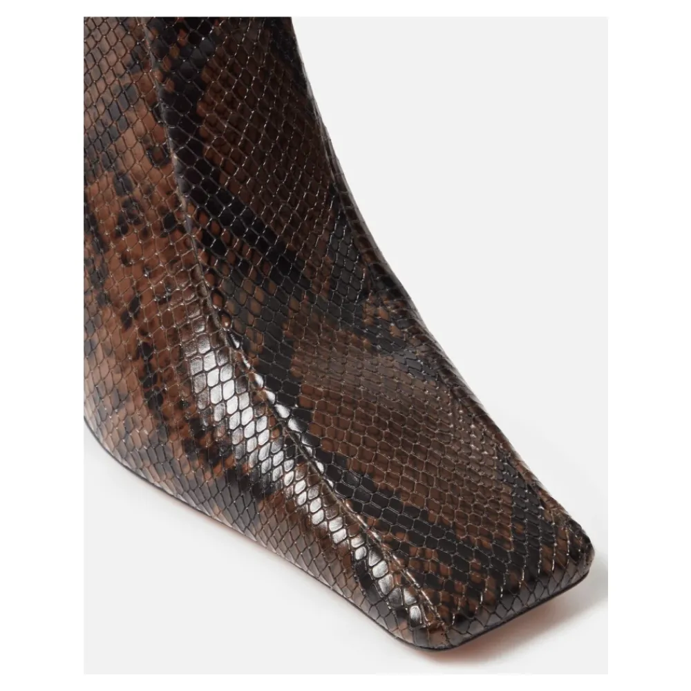 DAMES Stella McCartney Enkellaarsjes|Laarzen^Square-Toe Snake Knee-High Stiletto Laarzen