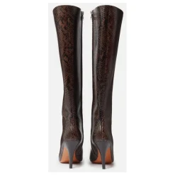 DAMES Stella McCartney Enkellaarsjes|Laarzen^Square-Toe Snake Knee-High Stiletto Laarzen