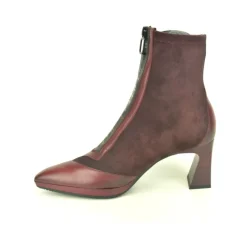 DAMES Hispanitas Enkellaarsjes^Stijlvolle Bordo Botje +Tiret +Tip