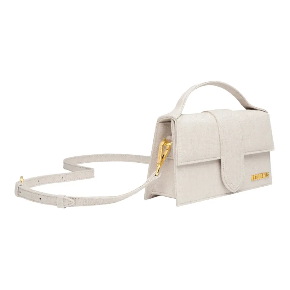 DAMES Jacquemus Stijlvolle Grijze Linnen Katoen Acryl Tas