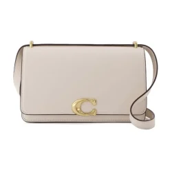 DAMES Coach Stijlvolle Ivoor Leren Schoudertas