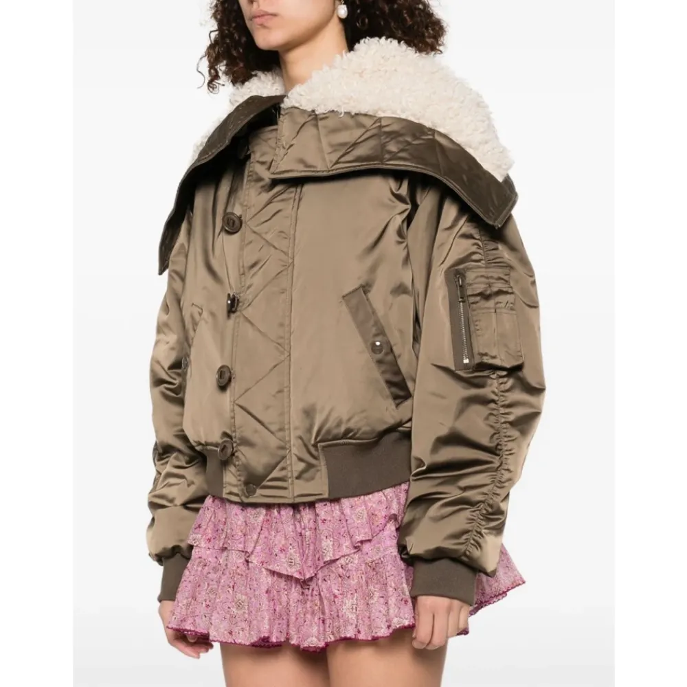 DAMES Marant étoile Stijlvolle Kaki Jas AW25