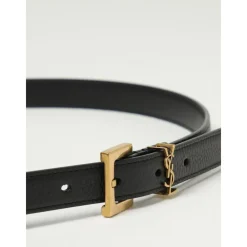 DAMES Saint Laurent Riemen^Stijlvolle leren riem met metalen gesp