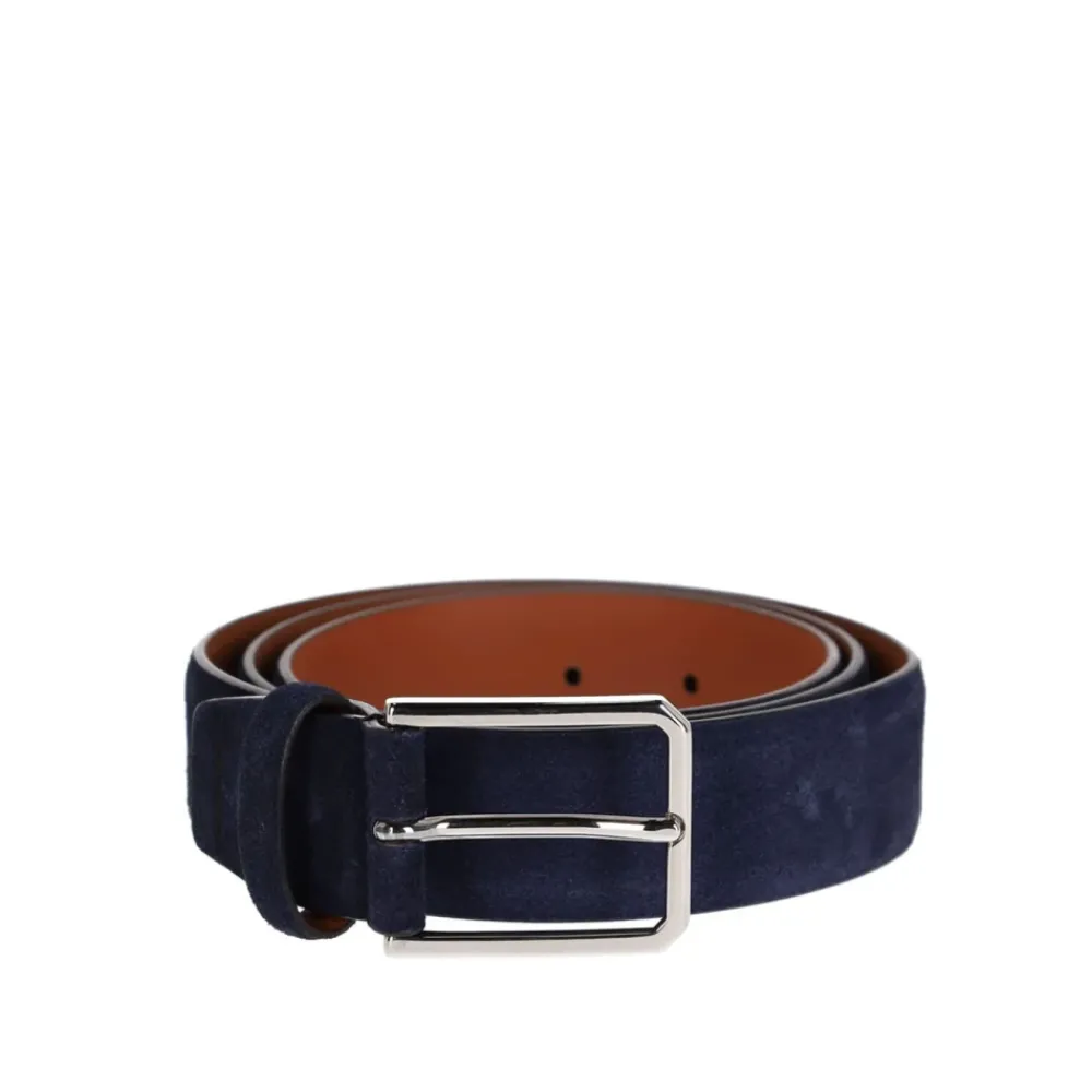 Heren Santoni Stijlvolle leren riem met gesp