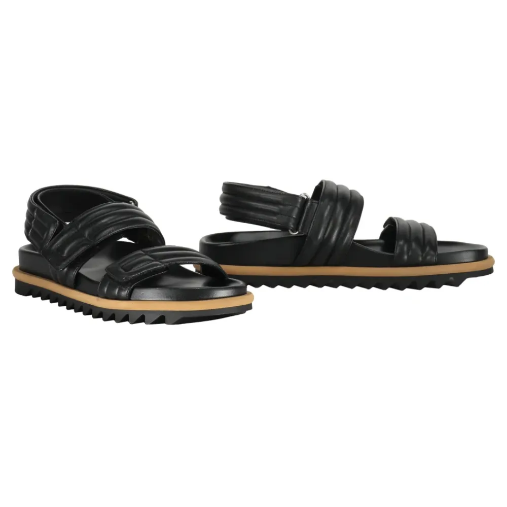 Heren Dries Van Noten Stijlvolle leren rubberen slippers sandalen