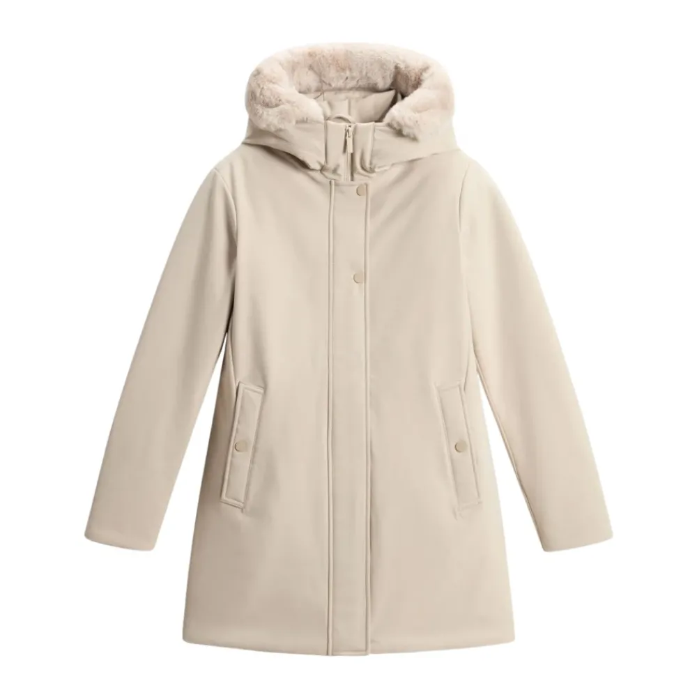 DAMES Woolrich Stijlvolle Oxford Tan Parka