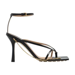 DAMES Bottega Veneta Stijlvolle Sandalen met Hak voor Zonnige Wandelingen