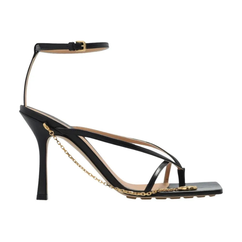 DAMES Bottega Veneta Stijlvolle Sandalen met Hak voor Zonnige Wandelingen