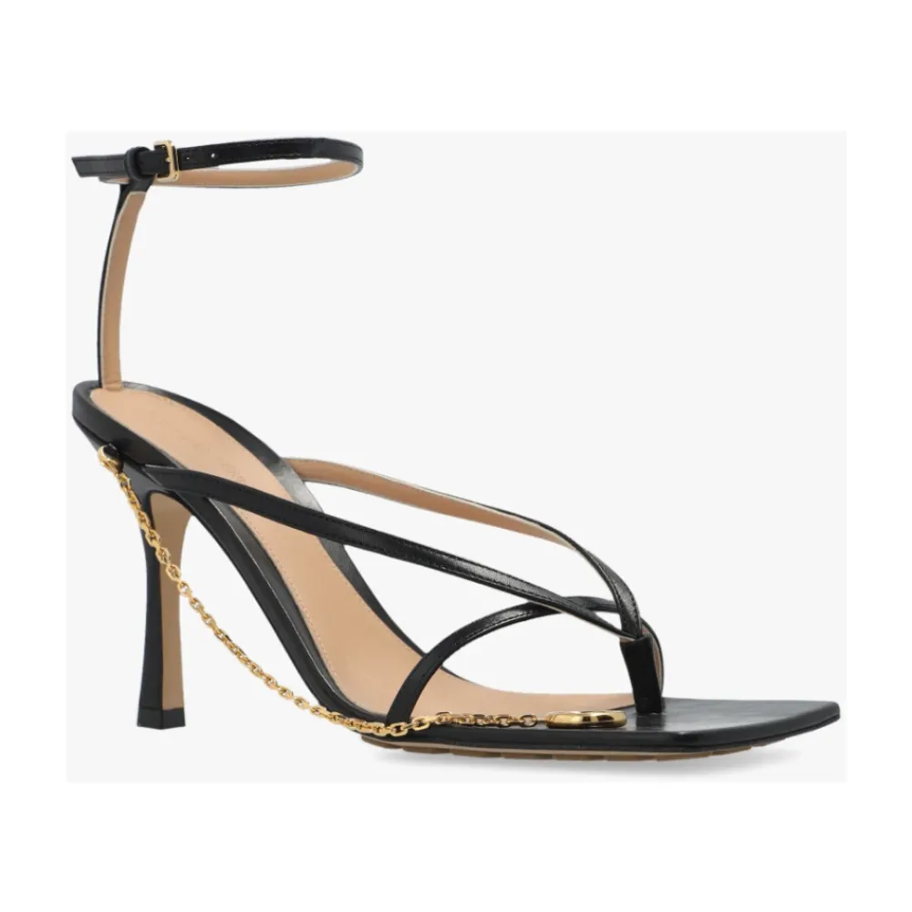 DAMES Bottega Veneta Stijlvolle Sandalen met Hak voor Zonnige Wandelingen