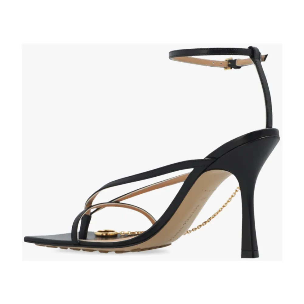 DAMES Bottega Veneta Stijlvolle Sandalen met Hak voor Zonnige Wandelingen