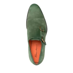 Heren Santoni Nette Schoenen^Stijlvolle Suède Dubbelgespschoenen