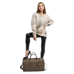 DAMES Carlo Colucci Stijlvolle Weekender met Gestanst Logo