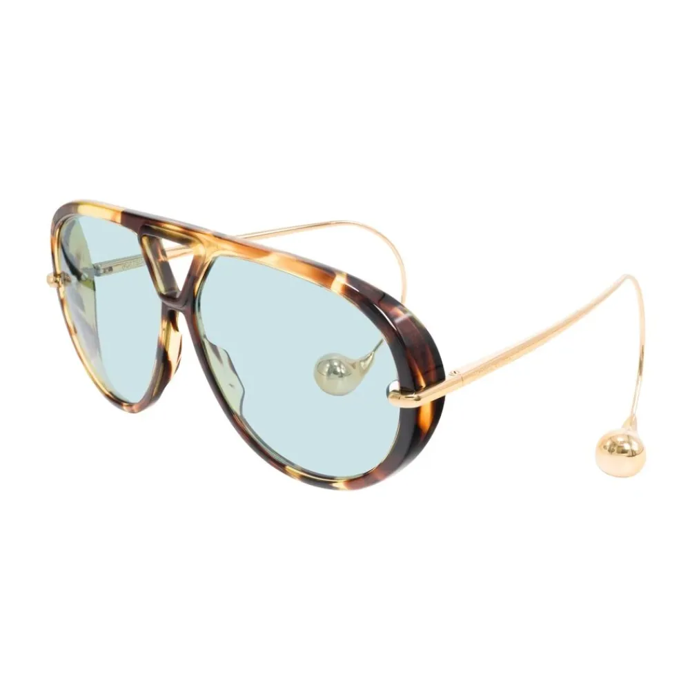 DAMES Bottega Veneta Zonnebrillen^Stijlvolle zonnebril in Havana Gold Green