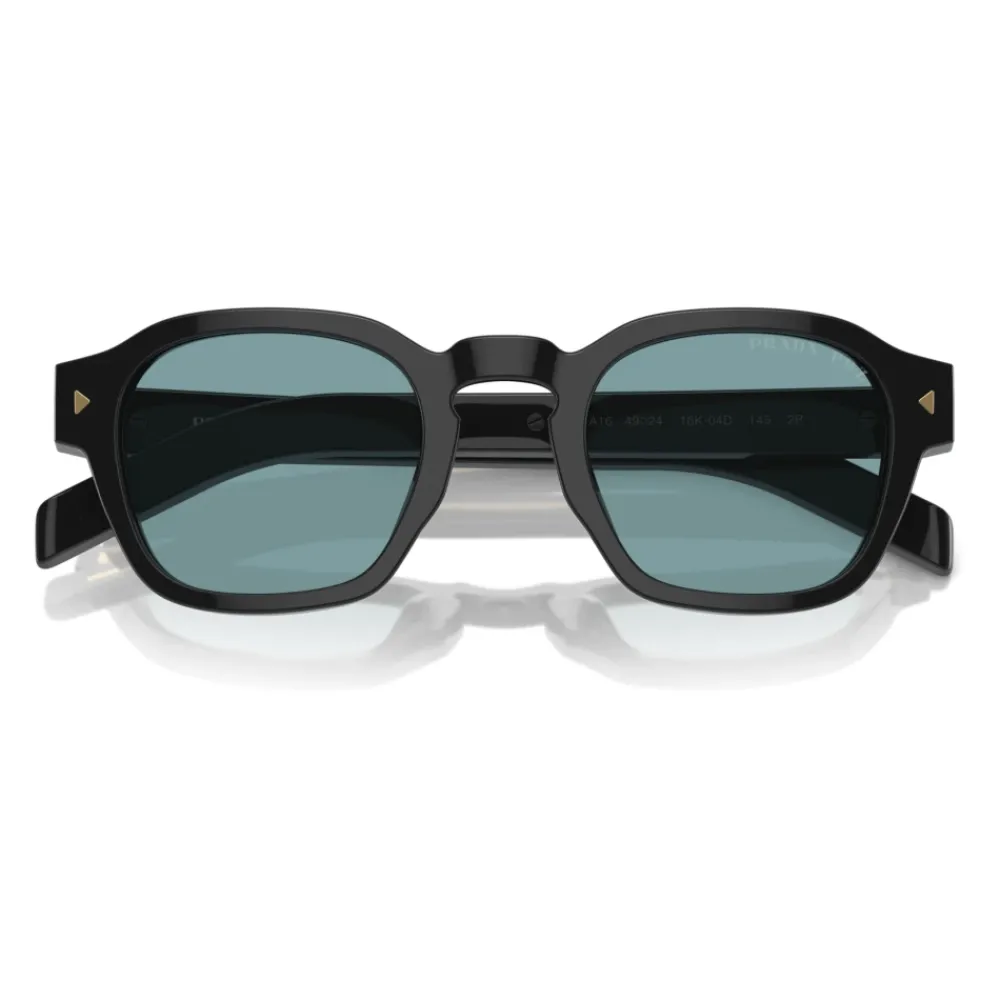 Heren Prada Zonnebrillen^Stijlvolle zonnebril met gouden montuur