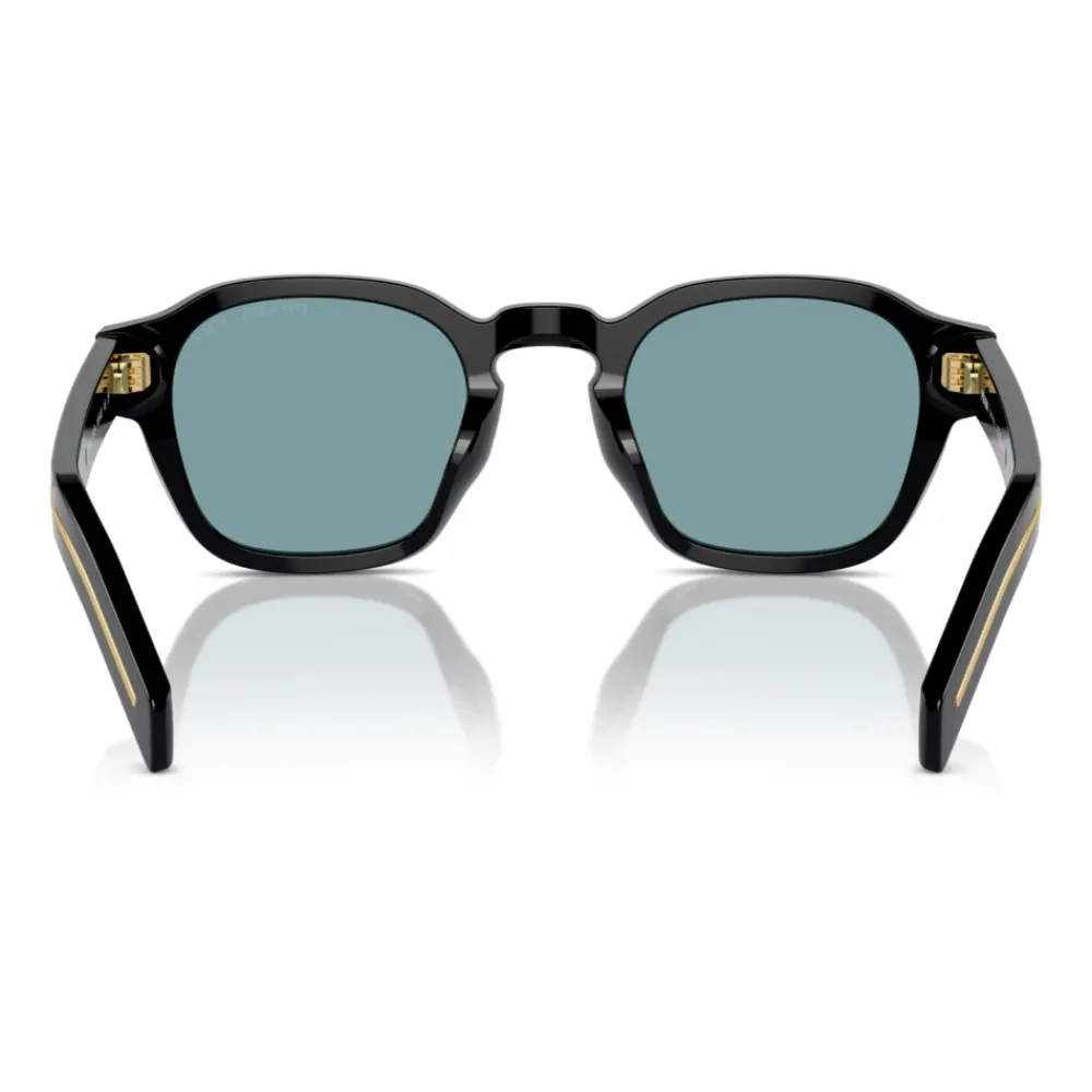 Heren Prada Zonnebrillen^Stijlvolle zonnebril met gouden montuur