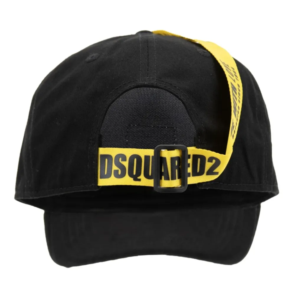 Heren Dsquared2 Petten^Stitched Logo Baseball Cap Fibbia